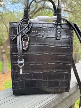 Marc Jacobs Black Mini Tote with Top Handles